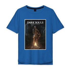 Мужская футболка хлопок Oversize с принтом Dark Souls Remastered в Курске, 100% хлопок | свободный крой, круглый ворот, “спинка” длиннее передней части | dark souls | praise the sun | you died | дарк соулс | темные души