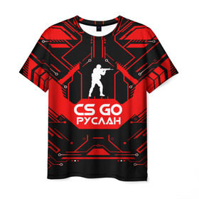 Мужская футболка 3D с принтом Counter Strike-Руслан в Курске, 100% полиэфир | прямой крой, круглый вырез горловины, длина до линии бедер | cs go | контр страйк | контра | руслан