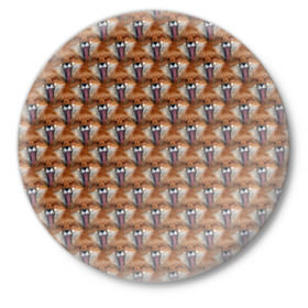 Значок с принтом Лисоньки фыр фыр в Курске,  металл | круглая форма, металлическая застежка в виде булавки | cute | камуфляж | лес | лиса | лисица | лисичка | лисоньки | милитари | милый | охота | с языком | фыр фыр