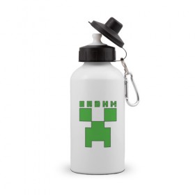 Бутылка спортивная с принтом Вадим - Minecraft в Курске, металл | емкость — 500 мл, в комплекте две пластиковые крышки и карабин для крепления | 