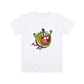 Детская футболка хлопок с принтом Быдыщ в Курске, 100% хлопок | круглый вырез горловины, полуприлегающий силуэт, длина до линии бедер | breadwinners | buhdeuce | swaysway | быдыщ | хлебоутки | шлеп шлеп