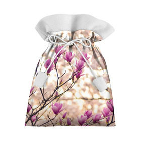 Подарочный 3D мешок с принтом Сакура в Курске, 100% полиэстер | Размер: 29*39 см | Тематика изображения на принте: деревья | красота | небо | природа | сакура | цветение | цветы | япония