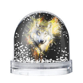 Водяной шар с принтом Волк в Курске, Пластик | Изображение внутри шара печатается на глянцевой фотобумаге с двух сторон | волк | геометрия | животные | природа | серый | собака | хищник