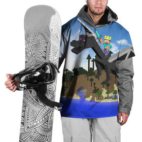 Накидка на куртку 3D с принтом Стив на Эндер Драконе в Курске, 100% полиэстер |  | Тематика изображения на принте: minecraft | minekraft | stive | майнкрафт | стив | эндер дракон