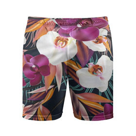Мужские шорты 3D спортивные с принтом Орхидея в Курске,  |  | Тематика изображения на принте: flower | букет | краски | орхидеи | природа | текстуры | тропики | тропический | цветочки | цветы