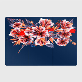 Магнитный плакат 3Х2 с принтом Цветочная мода в Курске, Полимерный материал с магнитным слоем | 6 деталей размером 9*9 см | Тематика изображения на принте: flower | букет | краски | орхидеи | природа | текстуры | тропики | тропический | цветочки | цветы
