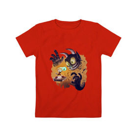 Детская футболка хлопок с принтом Cuphead (1) в Курске, 100% хлопок | круглый вырез горловины, полуприлегающий силуэт, длина до линии бедер | 
