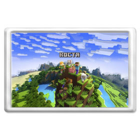 Магнит 45*70 с принтом Костя - Minecraft в Курске, Пластик | Размер: 78*52 мм; Размер печати: 70*45 | константин | костя | майнкрафт