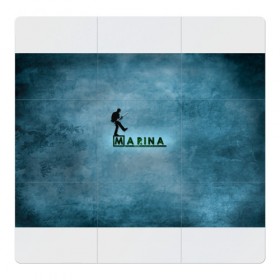 Магнитный плакат 3Х3 с принтом Марина в стиле Доктор Хаус в Курске, Полимерный материал с магнитным слоем | 9 деталей размером 9*9 см | house | m.d. | бирюзовый
