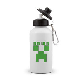 Бутылка спортивная с принтом Паша - Minecraft в Курске, металл | емкость — 500 мл, в комплекте две пластиковые крышки и карабин для крепления | крипер | майнкрафт | павел