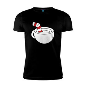 Мужская футболка премиум с принтом Red Cuphead в Курске, 92% хлопок, 8% лайкра | приталенный силуэт, круглый вырез ворота, длина до линии бедра, короткий рукав | Тематика изображения на принте: cuphead