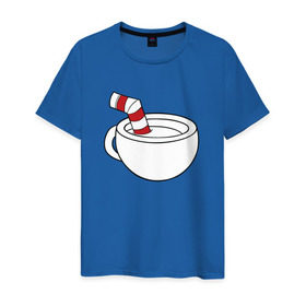Мужская футболка хлопок с принтом Red Cuphead в Курске, 100% хлопок | прямой крой, круглый вырез горловины, длина до линии бедер, слегка спущенное плечо. | Тематика изображения на принте: cuphead