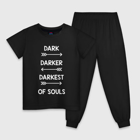 Детская пижама хлопок с принтом Darker в Курске, 100% хлопок |  брюки и футболка прямого кроя, без карманов, на брюках мягкая резинка на поясе и по низу штанин
 | dark souls | dark souls 3