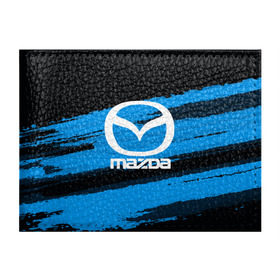 Обложка для студенческого билета с принтом Mazda MOTORs Blue в Курске, натуральная кожа | Размер: 11*8 см; Печать на всей внешней стороне | 