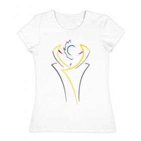 Женская футболка хлопок с принтом Zero в Курске, 100% хлопок | прямой крой, круглый вырез горловины, длина до линии бедер, слегка спущенное плечо | 