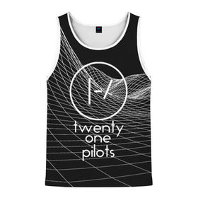 Мужская майка 3D с принтом twenty one pilots в Курске, 100% полиэстер | круглая горловина, приталенный силуэт, длина до линии бедра. Пройма и горловина окантованы тонкой бейкой | rock | t.o.p. | top | twenty one pilots | рок