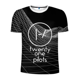 Мужская футболка 3D спортивная с принтом twenty one pilots в Курске, 100% полиэстер с улучшенными характеристиками | приталенный силуэт, круглая горловина, широкие плечи, сужается к линии бедра | rock | t.o.p. | top | twenty one pilots | рок