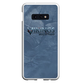 Чехол для Samsung S10E с принтом Vikings в Курске, Силикон | Область печати: задняя сторона чехла, без боковых панелей | midgard | viking | wolves | викинги | воин | волк | игра