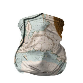 Бандана-труба 3D с принтом Тайна путешествия в Курске, 100% полиэстер, ткань с особыми свойствами — Activecool | плотность 150‒180 г/м2; хорошо тянется, но сохраняет форму | авантюра | карта | путешественник | турист