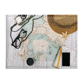 Обложка для студенческого билета с принтом Тайна путешествия в Курске, натуральная кожа | Размер: 11*8 см; Печать на всей внешней стороне | авантюра | карта | путешественник | турист