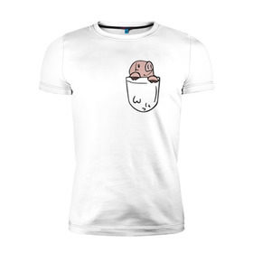 Мужская футболка премиум с принтом Pig Sins pocket в Курске, 92% хлопок, 8% лайкра | приталенный силуэт, круглый вырез ворота, длина до линии бедра, короткий рукав | anime | nanatsu no taizai | seven deadly sins | аниме