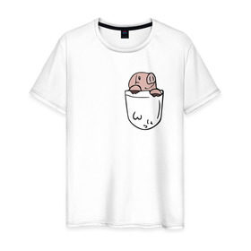 Мужская футболка хлопок с принтом Pig Sins pocket в Курске, 100% хлопок | прямой крой, круглый вырез горловины, длина до линии бедер, слегка спущенное плечо. | anime | nanatsu no taizai | seven deadly sins | аниме