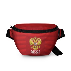 Поясная сумка 3D с принтом Olympic Russia 2018 в Курске, 100% полиэстер | плотная ткань, ремень с регулируемой длиной, внутри несколько карманов для мелочей, основное отделение и карман с обратной стороны сумки застегиваются на молнию | 
