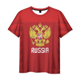 Мужская футболка 3D с принтом Olympic Russia 2018 в Курске, 100% полиэфир | прямой крой, круглый вырез горловины, длина до линии бедер | Тематика изображения на принте: 