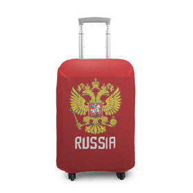 Чехол для чемодана 3D с принтом Olympic Russia 2018 в Курске, 86% полиэфир, 14% спандекс | двустороннее нанесение принта, прорези для ручек и колес | 