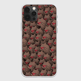 Чехол для iPhone 12 Pro Max с принтом Медведи мемы в Курске, Силикон |  | из кустов | комикс | коричневый | медведь | мем | мишки | паттерн | толпа