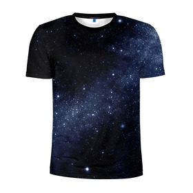 Мужская футболка 3D спортивная с принтом Звёздное небо в Курске, 100% полиэстер с улучшенными характеристиками | приталенный силуэт, круглая горловина, широкие плечи, сужается к линии бедра | вселенная | звёзды | земля | космос | плеяды | пространство