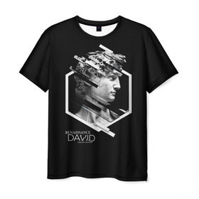 Мужская футболка 3D с принтом Renaissance David 3D в Курске, 100% полиэфир | прямой крой, круглый вырез горловины, длина до линии бедер | аполон | арт | город | давид | искусство | культура | ренесанс | ренессанс | стиль | урбан
