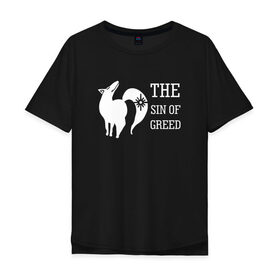 Мужская футболка хлопок Oversize с принтом The sin of greed в Курске, 100% хлопок | свободный крой, круглый ворот, “спинка” длиннее передней части | anime | nanatsu no taizai | seven deadly sins | аниме