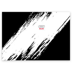 Поздравительная открытка с принтом AUDI SPORT в Курске, 100% бумага | плотность бумаги 280 г/м2, матовая, на обратной стороне линовка и место для марки
 | audi | ауди | марка | машины
