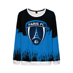 Мужской свитшот 3D с принтом FC Paris Original uniform в Курске, 100% полиэстер с мягким внутренним слоем | круглый вырез горловины, мягкая резинка на манжетах и поясе, свободная посадка по фигуре | football | soccer | париж