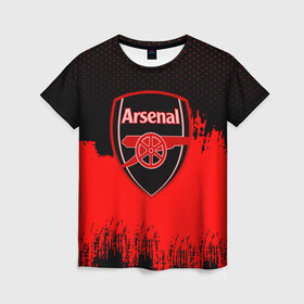 Женская футболка 3D с принтом FC Arsenal Original uniform в Курске, 100% полиэфир ( синтетическое хлопкоподобное полотно) | прямой крой, круглый вырез горловины, длина до линии бедер | football | soccer | арсенал