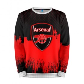 Мужской свитшот 3D с принтом FC Arsenal Original uniform в Курске, 100% полиэстер с мягким внутренним слоем | круглый вырез горловины, мягкая резинка на манжетах и поясе, свободная посадка по фигуре | Тематика изображения на принте: football | soccer | арсенал