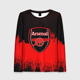 Женский лонгслив 3D с принтом FC Arsenal Original uniform в Курске, 100% полиэстер | длинные рукава, круглый вырез горловины, полуприлегающий силуэт | football | soccer | арсенал