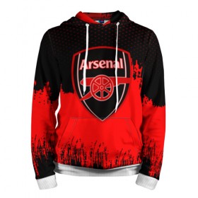 Мужская толстовка 3D с принтом FC Arsenal Original uniform в Курске, 100% полиэстер | двухслойный капюшон со шнурком для регулировки, мягкие манжеты на рукавах и по низу толстовки, спереди карман-кенгуру с мягким внутренним слоем. | Тематика изображения на принте: football | soccer | арсенал