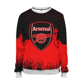 Женский свитшот 3D с принтом FC Arsenal Original uniform в Курске, 100% полиэстер с мягким внутренним слоем | круглый вырез горловины, мягкая резинка на манжетах и поясе, свободная посадка по фигуре | football | soccer | арсенал