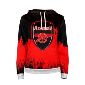 Женская толстовка 3D с принтом FC Arsenal Original uniform в Курске, 100% полиэстер  | двухслойный капюшон со шнурком для регулировки, мягкие манжеты на рукавах и по низу толстовки, спереди карман-кенгуру с мягким внутренним слоем. | football | soccer | арсенал