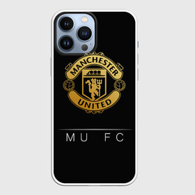 Чехол для iPhone 13 Pro Max с принтом MU Gold в Курске,  |  | Тематика изображения на принте: champions | england | league | manchester | united | лига | манчестер | чемпионов | юнайтед