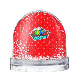Снежный шар с принтом Super Mario Odyssey в Курске, Пластик | Изображение внутри шара печатается на глянцевой фотобумаге с двух сторон | nintendo | марио | нинтендо