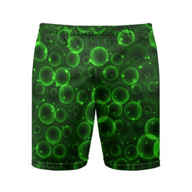 Мужские шорты 3D спортивные с принтом Пузыри в Курске,  |  | абстракт | зеленый | кокон | пузыри