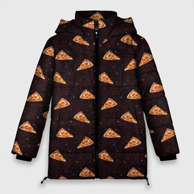 Женская зимняя куртка 3D с принтом Galaxy pizza в Курске, верх — 100% полиэстер; подкладка — 100% полиэстер; утеплитель — 100% полиэстер | длина ниже бедра, силуэт Оверсайз. Есть воротник-стойка, отстегивающийся капюшон и ветрозащитная планка. 

Боковые карманы с листочкой на кнопках и внутренний карман на молнии | Тематика изображения на принте: galaxy | pizza | space | stars | галактика | еда | звезды | испания | италия | космический | космос | ночь | пипперони | пицца | сыр