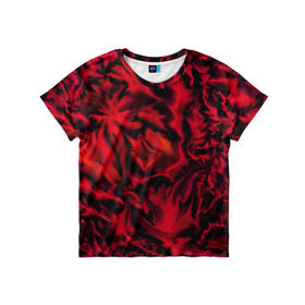 Детская футболка 3D с принтом Flame Style (красный) в Курске, 100% гипоаллергенный полиэфир | прямой крой, круглый вырез горловины, длина до линии бедер, чуть спущенное плечо, ткань немного тянется | огненный | огонь | пламя