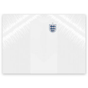 Поздравительная открытка с принтом England home WC 2018 в Курске, 100% бумага | плотность бумаги 280 г/м2, матовая, на обратной стороне линовка и место для марки
 | cup | england | fifa | russia | world | англия | мира | россия | чемпионат