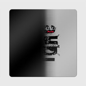 Магнит виниловый Квадрат с принтом AUDI SPORT в Курске, полимерный материал с магнитным слоем | размер 9*9 см, закругленные углы | Тематика изображения на принте: audi | ауди | марка | машины