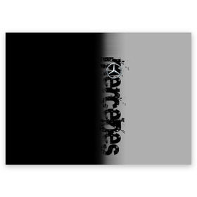 Поздравительная открытка с принтом MERCEDES BENZ SPORT в Курске, 100% бумага | плотность бумаги 280 г/м2, матовая, на обратной стороне линовка и место для марки
 | mercedes | марка | машины | мерседес