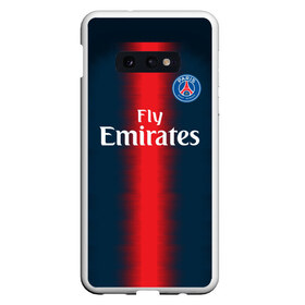 Чехол для Samsung S10E с принтом PSG Форма Новая Home 18 19 в Курске, Силикон | Область печати: задняя сторона чехла, без боковых панелей | 2019 | brazil | fcb | paris saint germain | psg | бразилия | новая | псж | форма | футбольная